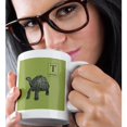 thumbnail image 2 of 3drose, T for Tortoise on Green Design, 15oz Mug, 2 of 6