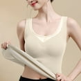 thumbnail image 4 of Wensltd Women Thermal Vest Seamless Built in Bras Padding Fleece Lined Base Layer Top Winter Warmth Casual Everyday Black, 4 of 6