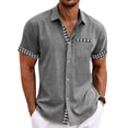 thumbnail image 2 of Hawaiian Shirt For Men, Men's Vintage Button Down Bowling Shirts Short Sleeve Summer Beach Shirt 3XL, 2 of 5
