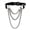 Black Sliver, variant on Gothic Punk Rock Choker Necklace Collars Leather Choker Collar Necklace Slip Chain Choker Long Necklace with Adjustable Buckle Pink Black