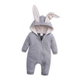 thumbnail image 1 of Body de Manga larga con orejas de conejo grande Sunnimix para recién nacido Unisex bebé Gris 9-12 meses, 1 of 8