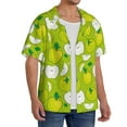 thumbnail image 2 of Kdxio Men'S Hawaiian Shirt For Men Short Sleeve Shirt Green Apple Summer Casual Holiday Beach Button Down T-Shirts, 2 of 5