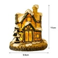 thumbnail image 7 of comerut Christmas House Statue with LED Light Realistic Looking Battery-Operated Colorful Resin Mini House Desktop Decoration, 7 of 7