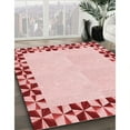 thumbnail image 3 of Ahgly Company Machine Washable Indoor Round Transitional Red Area Rugs, 3' Round, 3 of 7