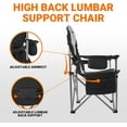 KingCamp Lumbar Support Camping Chairs Portable Lawn Chairs Padded Folding Chair for Adults