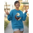 thumbnail image 2 of Image Conscious Giraffe On A Whale Sweatshirt Women -Jay Fleck Designs, Female Large, 2 of 4