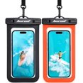 thumbnail image 1 of Funda impermeable Hiearcool para iPhone, 2 unidades, color negro y naranja, 1 of 7
