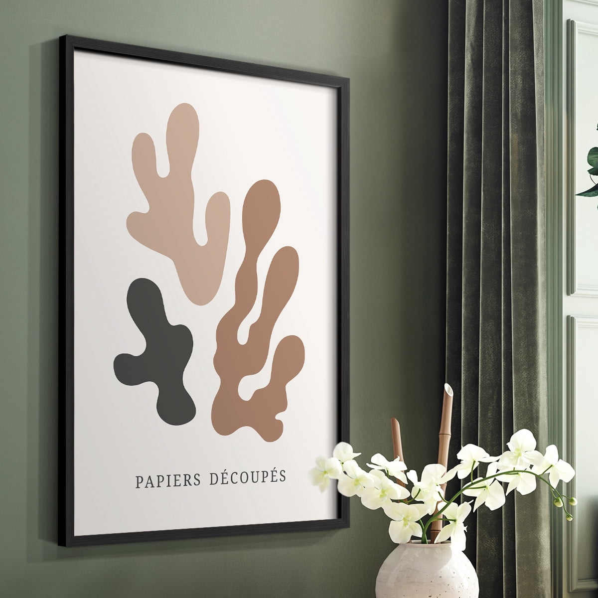 Matisse CDIV in Black Solid Wood Framed Print No Nail Hanging