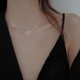 thumbnail image 2 of Collar con colgante de doble corazón para mujer, gargantilla de Color dorado y plateado, cadena de boda, fiesta, amigos, regalo de joyería, 2023, 2 of 4