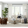 thumbnail image 2 of Natural Linen Curtains 84 Inch Length for Living Room 2 Panel Pocket Drape Light Filtering Semi Sheer Cream Country Rustic Farmhouse Boho Curtain Bedroom Pinch Pleated Look Ivory Color Back Tab, 2 of 4