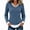Navy, variant on NominalSnug Women's Long Seleve Top Fake Two Piece Ribbed Knit Sweaters V-Neck Slim Fit Fall Winter Layered Shirt