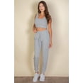 thumbnail image 2 of French Terry Cropped Tank Top  Joggers Set, 2 of 10