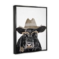 thumbnail image 4 of Stupell Industries Cattle in Hat & Glasses Animals & Insects Painting Black Floater Framed Art Print Wall Art, 17 x 21, 4 of 10