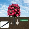 thumbnail image 4 of Meiiso Artificial Azalea Ground Insert Rose Red Household Imitation, Artificial Boxwood Topiary Trees with Ground Faux Outdoor Shrubs & Bushes for Porch Garden Front Yard Decor Indoor/Outdoor Plants, 4 of 6