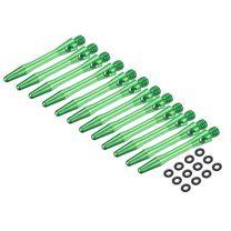 Uxcell Aluminum Dart Shafts, 2BA Dart Stems Replacement Accessories with Rubber Rings for Steel Tip Green 35mm