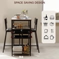 thumbnail image 1 of Modern Industrial Dining Table Set for 2,Contemporary PU Upholstered,Modern Eating Tables with Upholstered Seating or Apartments Kitchen Corners Small Space, 1 of 7