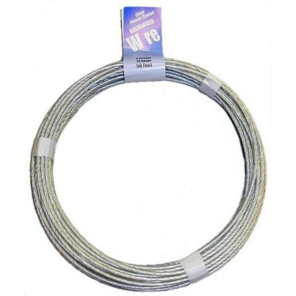20 WG x 50' Clear Coated Galvanized 6 Strand Steel Wire (1 pcs.)
