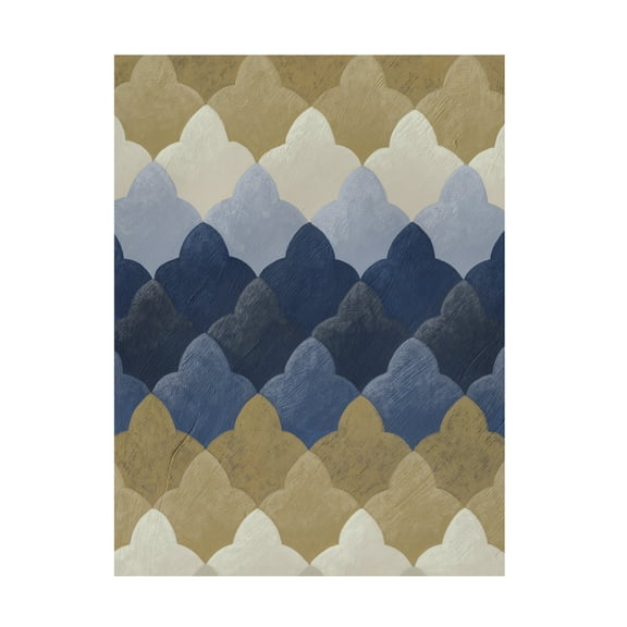 Chariklia Zarris 'Navy Motif I' Canvas Art