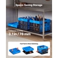 thumbnail image 4 of VEVOR Plastic Collapsible Storage Bins, 25L 3 Packs, Stackable Folding Storage Crates with Handles, Holds 22 lbs Per Bin, Foldable Heavy Duty Containers, Space-Saving Baskets, for Home Organizing, 4 of 9