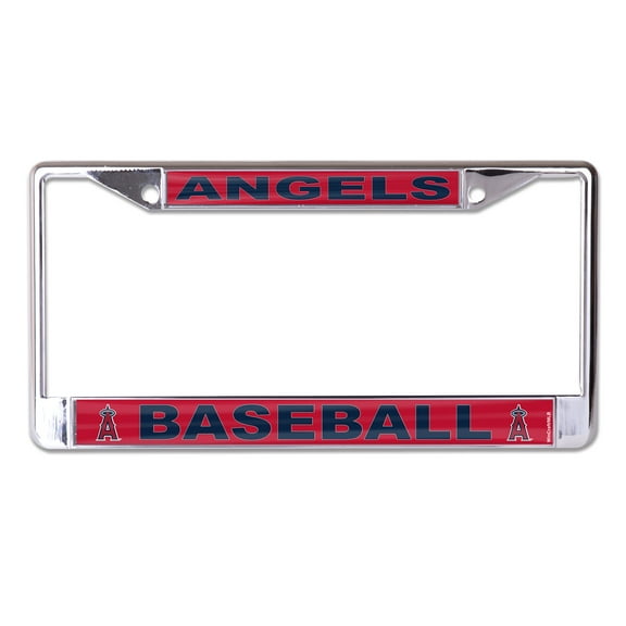 MLB Los Angeles Angels Logo Mega Small Over Large License Plate Frame