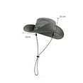 thumbnail image 4 of UTSJKR Casual Wide Brim Waterproof UPF 50+ Bucket Sun Summer Travel Fishing Hiking Fisherman Hat Detachable Chin Gray M, 4 of 5
