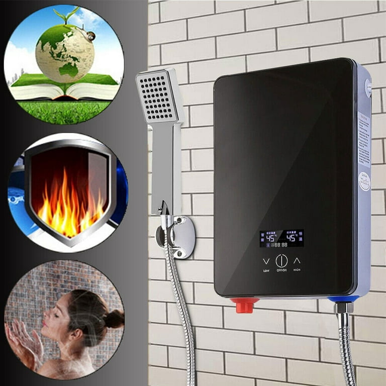 Electric Tankless Instant Hot Water Heater Boiler for Kitchen Bathroom  Caravan