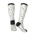 thumbnail image 4 of Daiia Sports Socks Hand Drawn Rabbit Printed Novelty Crew Socks for Men Women Knee High Socks Cotton Socks Soft & Breathable Support Unisex Socks, 4 of 9
