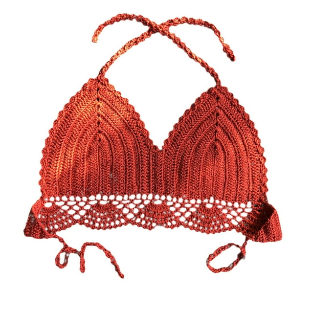 LUOGENLI Maillot de Bain avec Jupe 2 Pcs Femme Grande Taille Tankini Imprimé Combinaison de Bain Maillot de Bain Tenue de Plage Maillot Rembourré Rouge Melon D\'eau Taille m