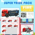 thumbnail image 4 of 12-Piece Fire Truck Toy Set with Carrier Truck & Rescue Helicopter – Interactive Fire Station Playset for Kids 3-8, Stem Learning Gift for Boys Girls, 4 of 7