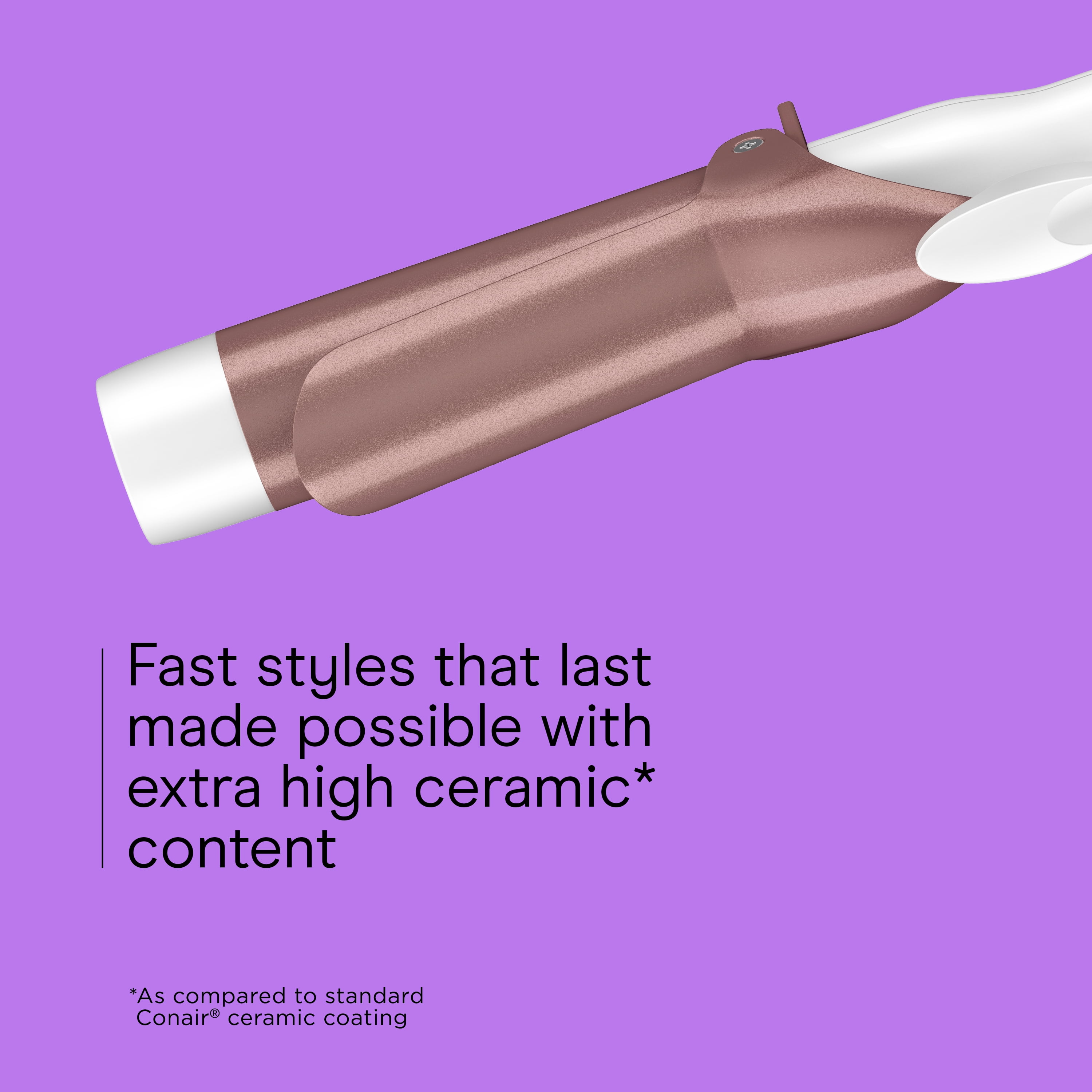 Conair Double Ceramic 1-1/2" Curling Iron, Creates Loose Curls & Beachy Waves, LED Screen, 5 Heat Settings