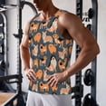 thumbnail image 5 of KLL Corgi Collie Pug Print Men's Muscle Gym Workout Stringer Tank Tops Bodybuilding Fitness T-Shirts Tank Tops Men-XX-Large, 5 of 7