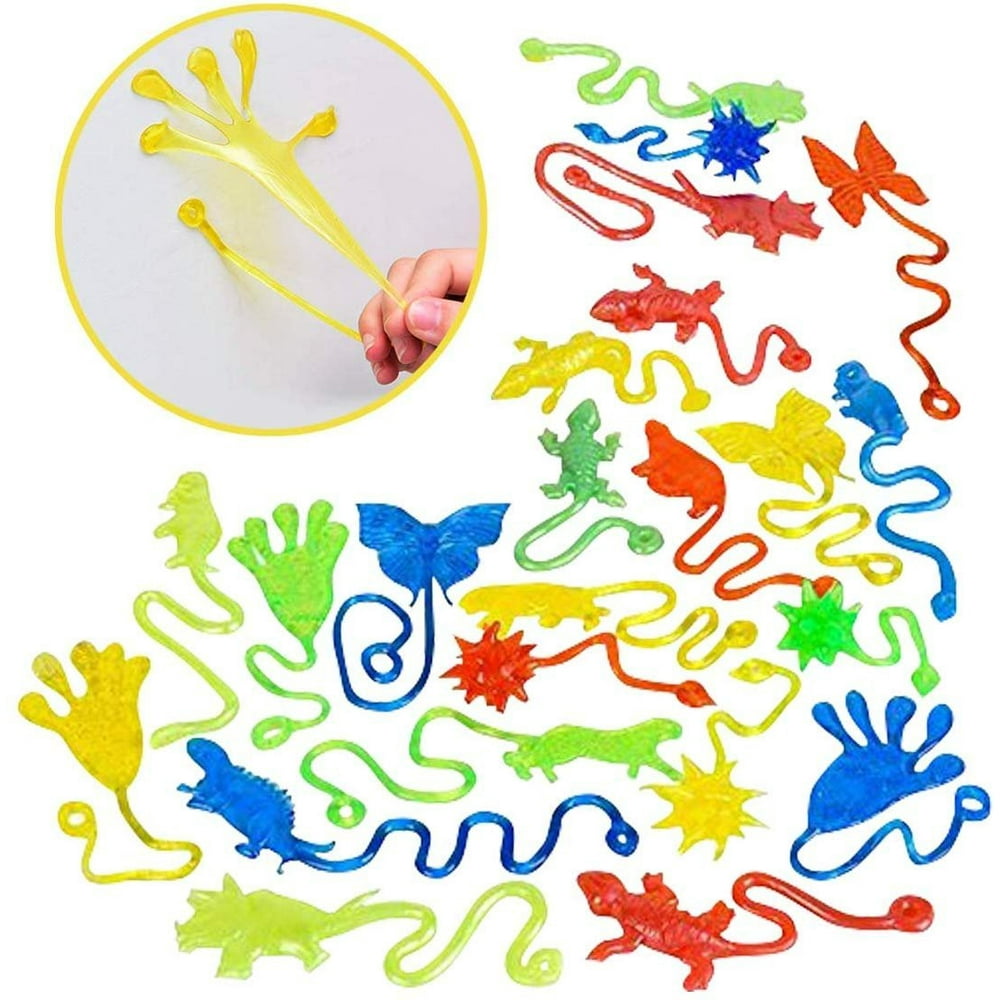 Kicko Sticky Stretchy Toys 100 Vinyl Stretchy Sticky Hands and Fun