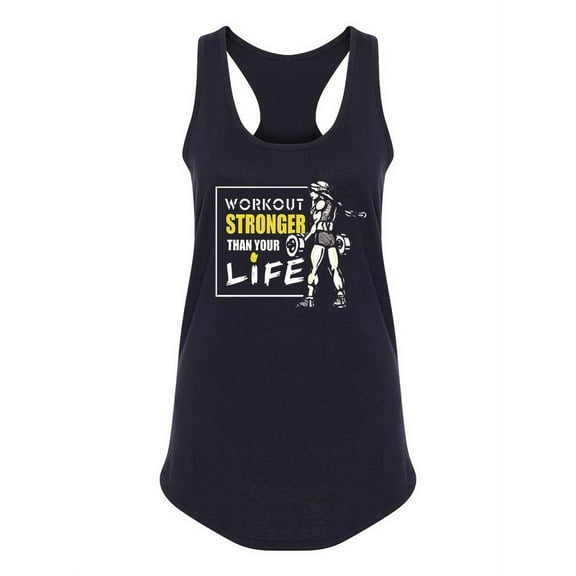 Workout Gym Motivation  Design Tank Women -Image by Shutterstock, Female Large
