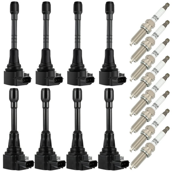 cciyu 8 ignition coils with 8 iridium Spark Plugs for Infiniti 2011 2012 2013 QX56 2014 2015 2016 2017 QX80 5.6L UF650 UF677