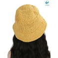 thumbnail image 4 of Deago Women Winter Bucket Hat Vintage Cloche Hats Warm Faux Fur Wool Outdoor Fisherman Cap (Yellow), 4 of 5