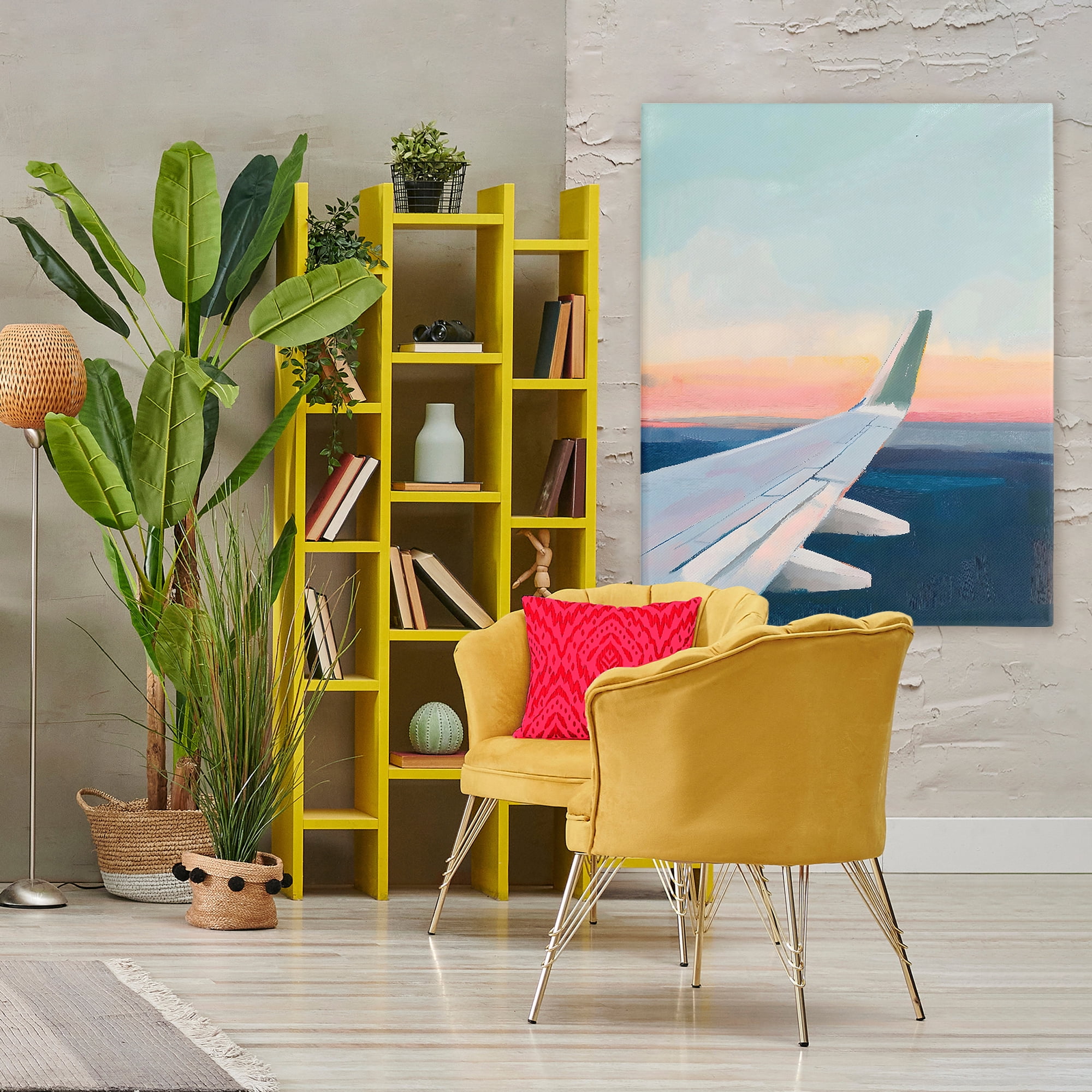 Stupell Industries Airplane Wing Sunset Canvas Wall Art, design by The Prints Vibe