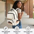 thumbnail image 4 of FUIALDOLG Cute Dachshund Paw Print Backpack with Lightweight, Large Capacity Water Resistant 17 Inch Schoolbag for Travel Casual, 4 of 9