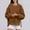 Brown, variant on Pullover Sweatshirts for Women Crewneck Long Sleeved Solid Color Fleece Sweatshirt Top Oversized Fall Winter Outdoor Workout Fashion Party Warm Top Versatile ,White