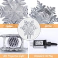 thumbnail image 3 of Adorno de árbol de Navidad iluminado, copo de nieve giratorio LED, adorno de árbol de nieve plateado con brillo 3D para decoraciones de árboles de Navidad Xemadio WRJM-383, 3 of 6