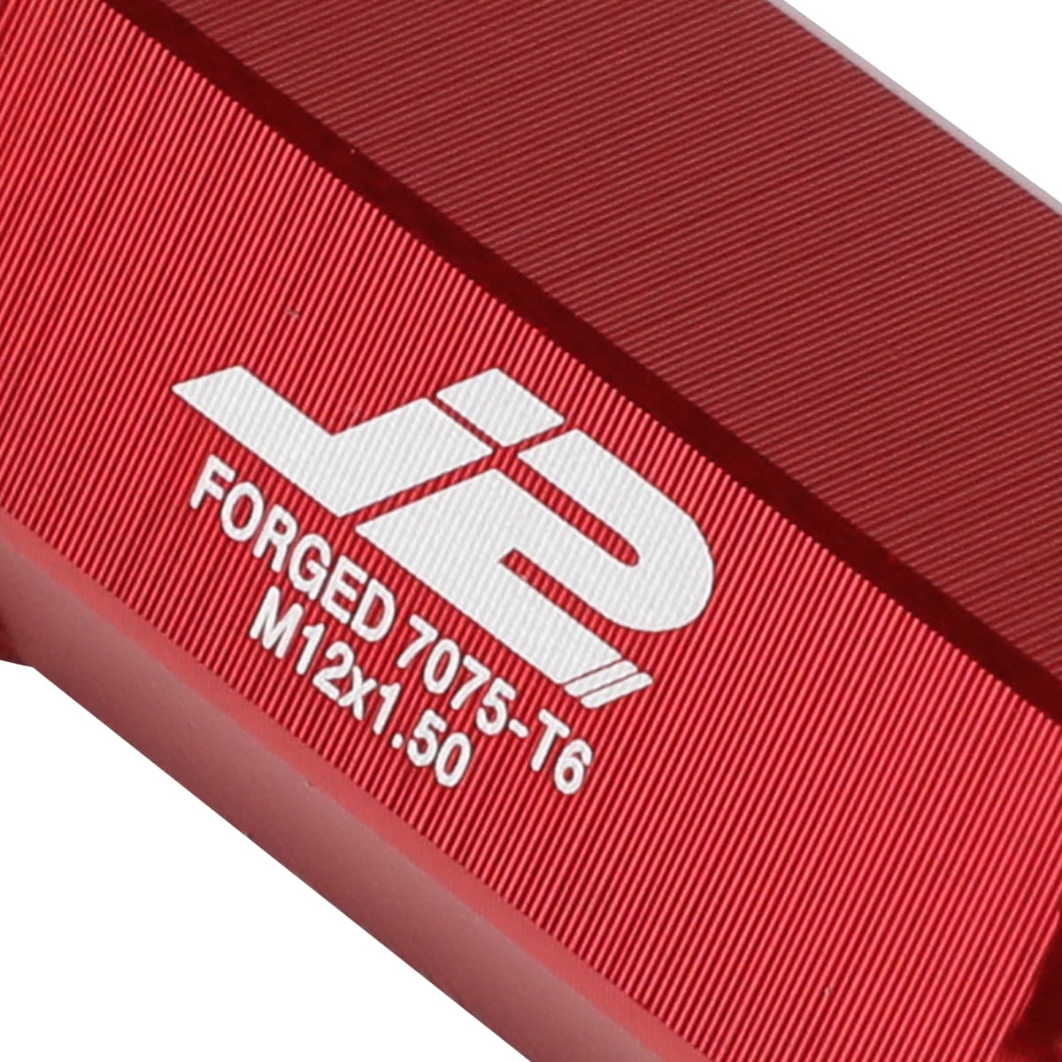 J2 Engineering LN-T7-026-15-RD J2 Engineering 7075 -T6 Forged Aluminum M12 x 1.5 20 Pcs 70mm Open End Lug Nut Set w/ Adapter ( Red )