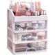 thumbnail image 1 of Organizador de Maquillaje con 3 Cajones, Caja de Almacenamiento Cosmética de Gran Capacidad Organizador Joyería Multifunción para Baño y Tocador, 1 of 4