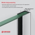 thumbnail image 5 of UKH07B 35-1/2 in. W x 80 in. H Frameless Fixed Shower Glass Panel with U-Channel in and 3/8 in. Clear Glass in Brushed Nickel, 5 of 9