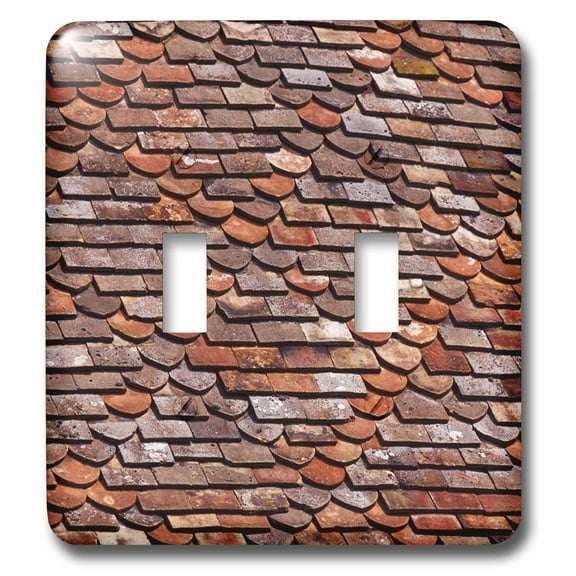 3dRose, European Red Roof Tiles, double toggle switch