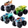 thumbnail image 2 of Hot Wheels Monster Trucks Roarin' Wreckers 4-Pack Bundle, Mega Wrex, Ages 3+ HDX60-956K, 2 of 4