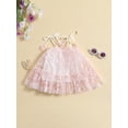 thumbnail image 2 of Arvbitana Newborn Baby Girl Princess Sleeveless Dress Tie-up Shoulder Straps Floral Tulle Puff Dress Summer, 2 of 8