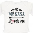 thumbnail image 4 of Inktastic My Nana Grandma Loves Me Girls Girls Long Sleeve Baby Bodysuit, 4 of 5