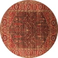 thumbnail image 1 of Ahgly Company Indoor Round Oriental Orange Industrial Area Rugs, 7' Round, 1 of 4