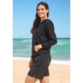 thumbnail image 3 of Swim 365 Women's Plus Size Hooded Taslon Cover Up, 3 of 4