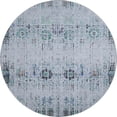 thumbnail image 2 of Addison Rugs Mayfield Premium Machine Washable Transitional Border Blue Round Rug, 8' x 8', 2 of 6