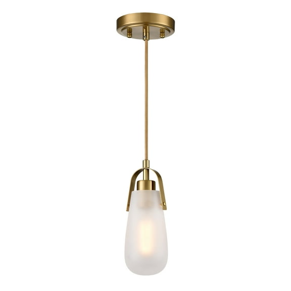 Claxy Gold Pendant Light with Raindrop Frosted Glass Shade